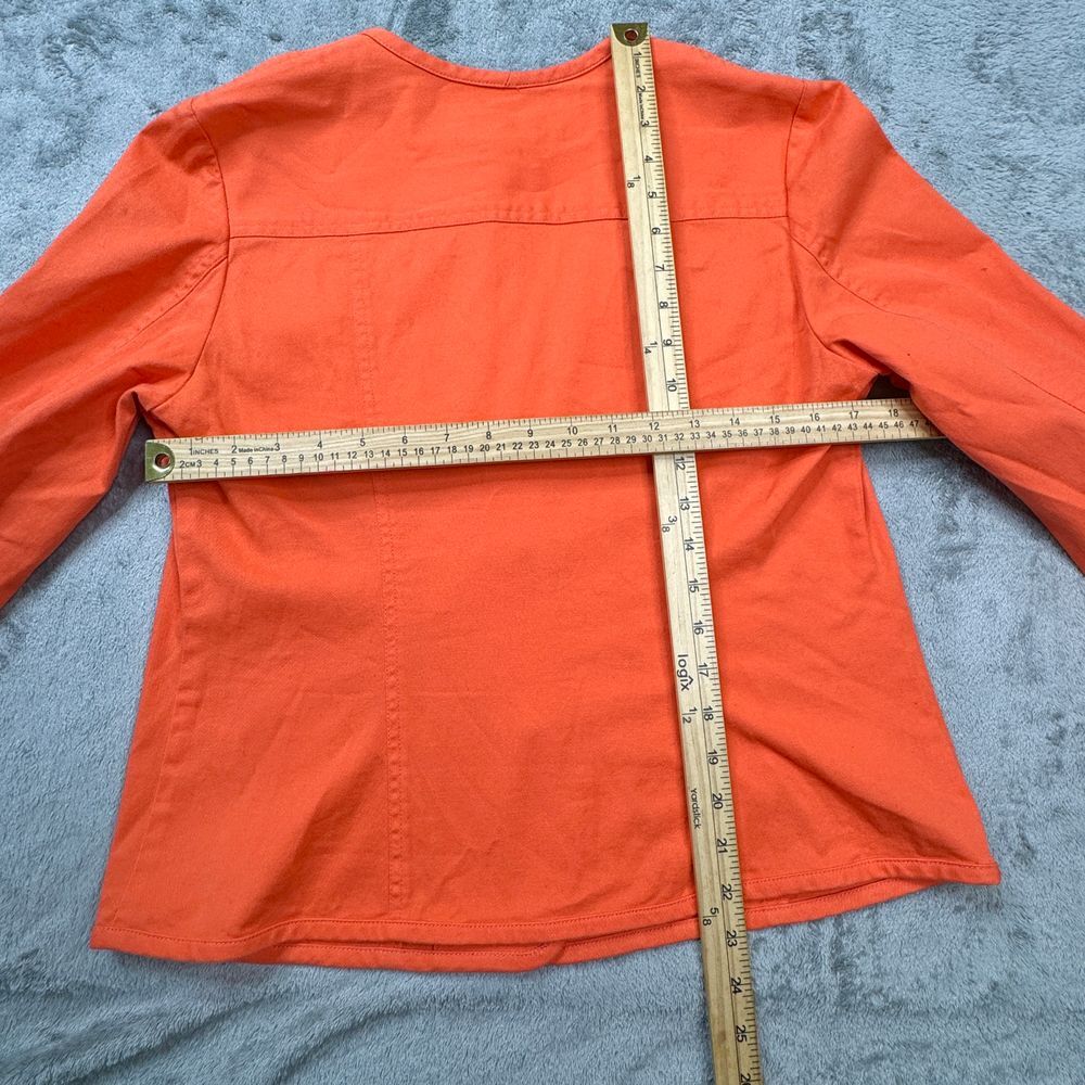 Pendleton Jacket‎ Women's Size Medium Orange Butt… - image 9